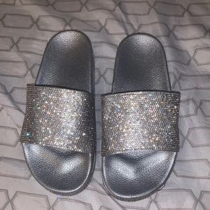 PrettyLittleThing Women’s Rhinestone Slides